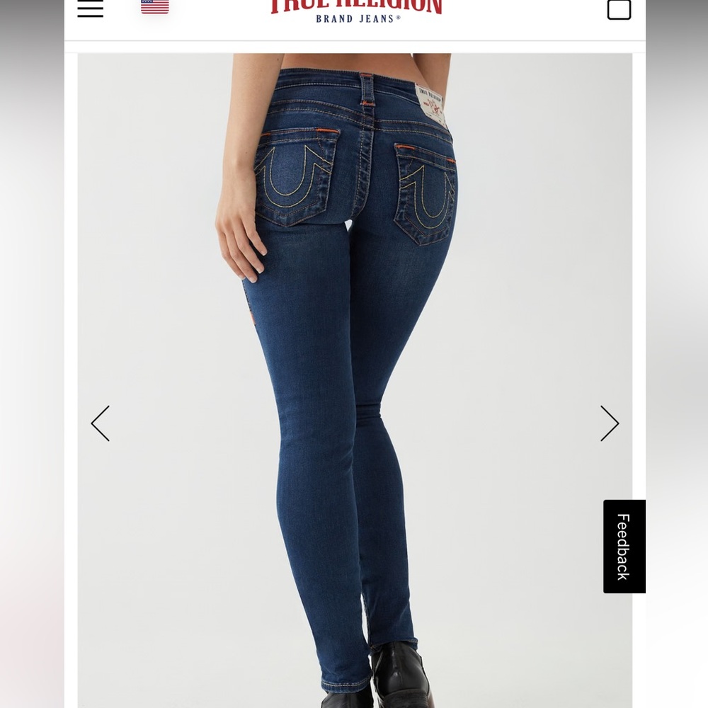True Religion Women's Skinny Jeans Size 26 Blue